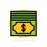 Cash Dollar Money Abstract Circle Background Flat color Icon vector