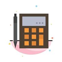 Accounting Account Calculate Calculation Calculator Financial Math Abstract Flat Color Icon Template vector