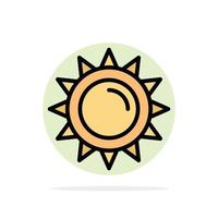 Sun Brightness Light Spring Abstract Circle Background Flat color Icon