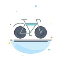 Bicycle Movement Walk Sport Abstract Flat Color Icon Template vector