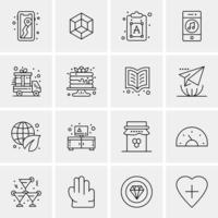 16 Business Universal Icons Vector Creative Icon Illustration to use in web and Mobile Related project