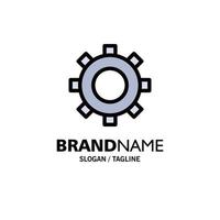 Cogs Gear Setting Business Logo Template Flat Color vector