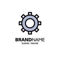 cogs gear setting business logo template color plano vector