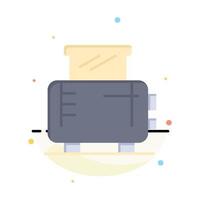 Electric Home Machine Toaster Abstract Flat Color Icon Template vector