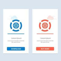 Dart Focus Target Dollar  Blue and Red Download and Buy Now web Widget Card Template vector