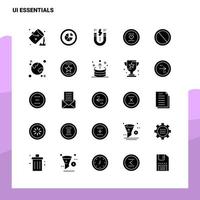 25 Ui Essentials Icon set Solid Glyph Icon Vector Illustration Template For Web and Mobile Ideas for business company