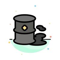 Barrels Environment Garbage Pollution Abstract Flat Color Icon Template vector