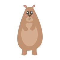 ilustración vectorial gráfico lindo oso de peluche vector