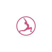 plantilla de diseño de logotipo de yoga. cuidado de la salud, belleza, spa, relax, meditación, icono del concepto de nirvana vector