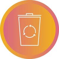 Unique Recycle Bin Vector Line Icon