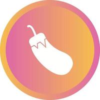 Unique Eggplant Vector Glyph Icon