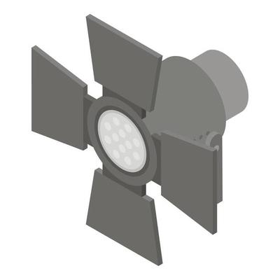 Searchlight icon, isometric style