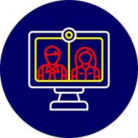 Online Interview Creative Icon Design vector