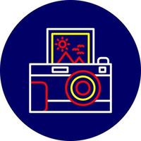 Instant Camera Creative Icon Design vector