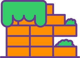 Brick Wall Creative Icon Design vector