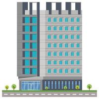 Hotel city building beautiful illustration. vector