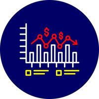 Bar Chart Creative Icon Design vector