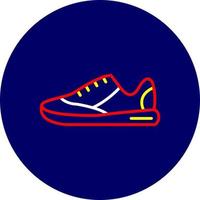 diseño de icono creativo de zapatillas vector