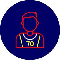 diseño de icono creativo de jugador de baloncesto vector