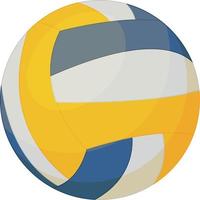 A bright multicolored ball for playing volleyball and water polo. A volleyball ball. A sports accessory. Vector illustration isolated on a white background