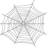 The image of the web. The net is a trap for insects. Spider web, a symbol of Halloween. Vector illustration isolated on a white background