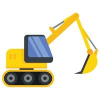 Illustration for construction machinery vehicle excavator. vector