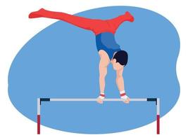 ilustración olímpica de gimnasta masculina. vector