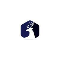 plantilla de diseño de logotipo de cabeza de ciervo. vector