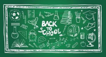 Back To School hand drawn set vector