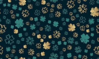 Saint Patricks Day, festive background with flying clover. vector