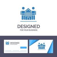 Creative Business Card and Logo template Culture Friendly Friends Home Life Vector Illustration