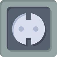 Electrical Energy Plug Power Supply Socket  Flat Color Icon Vector icon banner Template