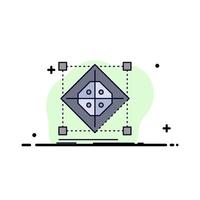 Architecture cluster grid model preparation Flat Color Icon Vector