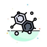 Chemist Molecular Science Abstract Flat Color Icon Template vector