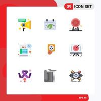 Set of 9 Modern UI Icons Symbols Signs for electric tax return england tax reminder Editable Vector Design Elements