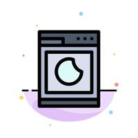 Cooking Machine Wash Clean Abstract Flat Color Icon Template vector