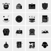 16 iconos universales de negocios vector ilustración de icono creativo para usar en proyectos relacionados con la web y dispositivos móviles