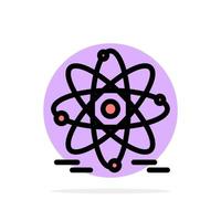 átomo educación nuclear abstracto círculo fondo plano color icono vector