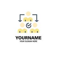 Assignment Delegate Delegating Distribution Business Logo Template Flat Color vector