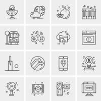 16 Business Universal Icons Vector Creative Icon Illustration to use in web and Mobile Related project