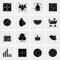 16 iconos universales de negocios vector ilustración de icono creativo para usar en proyectos relacionados con la web y dispositivos móviles