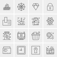 16 iconos universales de negocios vector ilustración de icono creativo para usar en proyectos relacionados con la web y dispositivos móviles