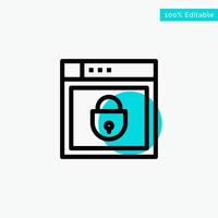 Internet Password Shield Web Security turquoise highlight circle point Vector icon
