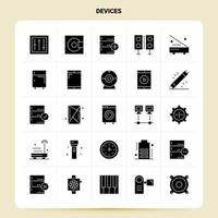 Solid 25 Devices Icon set Vector Glyph Style Design Black Icons Set Web and Mobile Business ideas design Vector Illustration