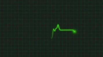 Electrocardiography of the heartbeat. Motion moves the heart on the grid. heart disease treatment concept video