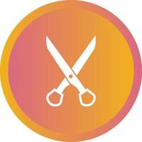Unique Scissors Vector Glyph Icon
