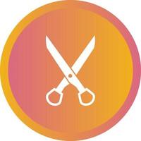 Unique Scissors Vector Glyph Icon