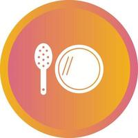 Unique Brush And Mirror Vector Glyph Icon