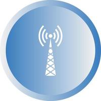 icono de glifo de vector de torre de telecomunicaciones único