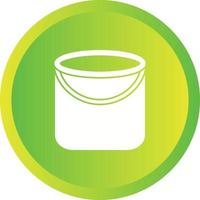 Unique Sand Bucket Vector Glyph Icon